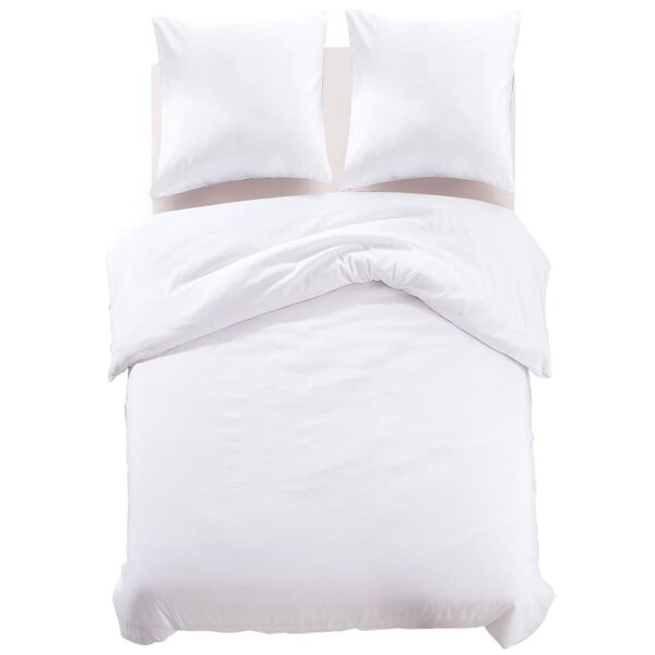 vidaXL Posteľn&aacute; bielizeň, biela 200x220/60x70 cm