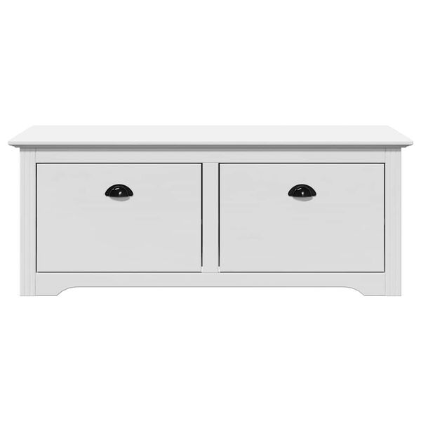 vidaXL Lavica do predsiene "BODO" Biela 114x40x45 cm