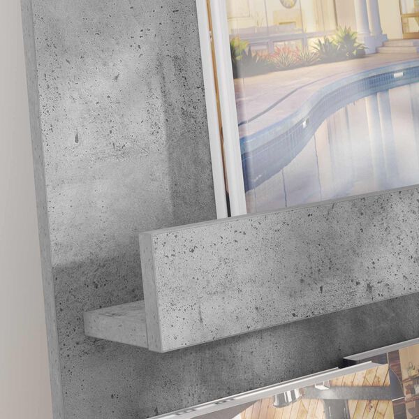 vidaXL Reg&aacute;l na časopisy s poličkou Bet&oacute;nov&aacute; &scaron;ed&aacute; 43 x 11 x 102 cm