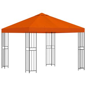 vidaXL Alt&aacute;nok 3 x 3 m Oranžov&aacute; Polyester a oceľ 190 gsm