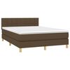 vidaXL Boxspring posteľ s matracom tmavohned&aacute; 140x190 cm l&aacute;tka