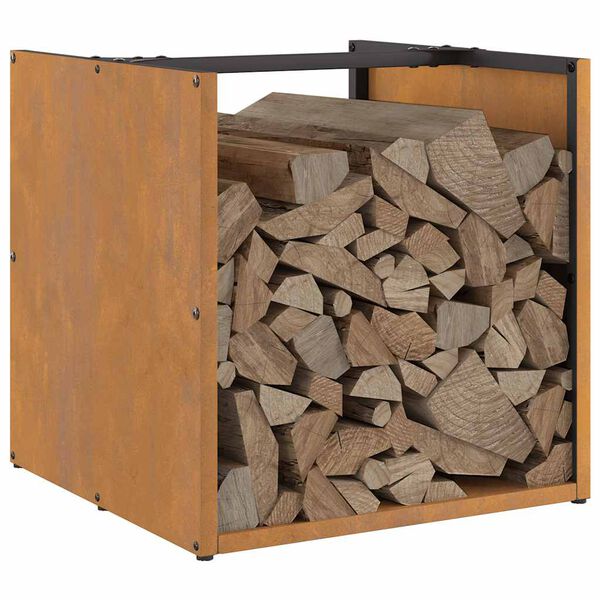 vidaXL Reg&aacute;l na krbov&eacute; drevo oceľ odoln&aacute; voči poveternostn&yacute;m vplyvom