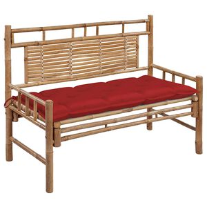 vidaXL Z&aacute;hradn&aacute; lavička s podložkou 120 cm bambus