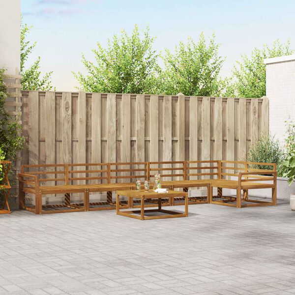 vidaXL Z&aacute;hradn&aacute; s&uacute;prava gaučov 7 pcs Pr&iacute;rodn&aacute; Pevn&eacute; ak&aacute;ciov&eacute; drevo