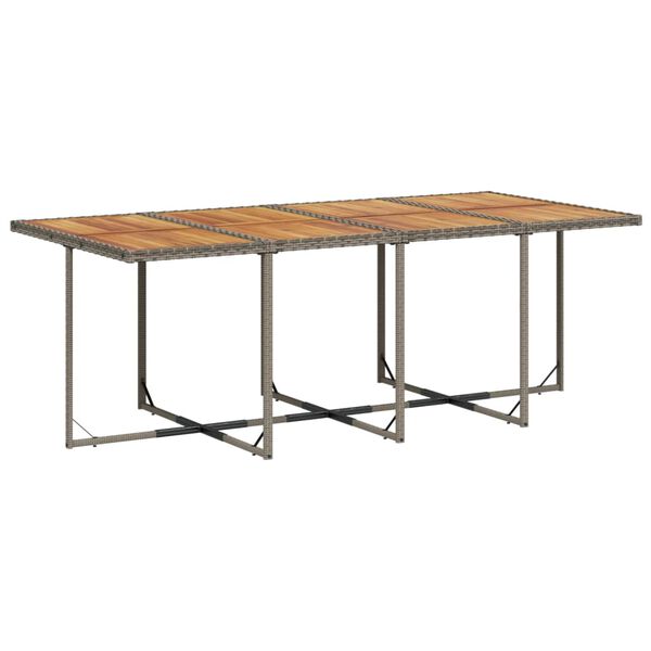 vidaXL 9-dielna z&aacute;hradn&aacute; jed&aacute;lensk&aacute; sada s podložkami siv&aacute; polyratan