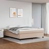 vidaXL Boxspring posteľ s matracom kapučínová 180x200 cm umelá koža