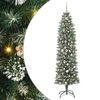 vidaXL Umel&yacute; chud&yacute; vianočn&yacute; strom Zelen&aacute; a biela 210 cm