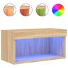 vidaXL TV skrinka s LED svetlami dub sonoma 60x30x30 cm