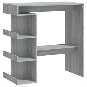 vidaXL Barov&yacute; st&ocirc;l+reg&aacute;l, siv&aacute; sonoma 100x50x101,5 cm