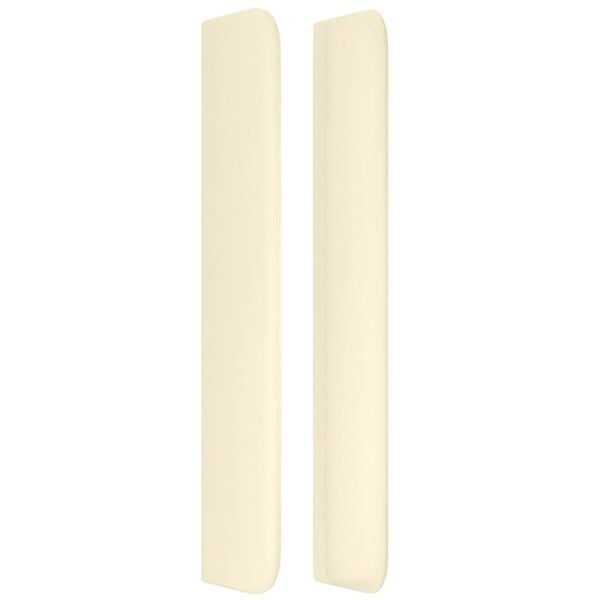 vidaXL Čelo postele so z&aacute;hybmi kr&eacute;mov&eacute; 183x16x118/128 cm umel&aacute; koža