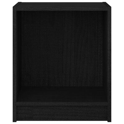 vidaXL Nočné stolíky 2 ks čierne 35,5x33,5x41,5 cm borovicový masív