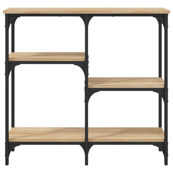 vidaXL Konzolový stolík, dub sonoma, 80x29x75 cm, imitácia dreva