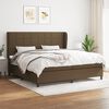 vidaXL Boxspring posteľ s matracom tmavohned&aacute; 200x200 cm l&aacute;tka