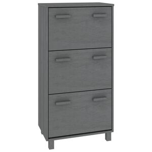 vidaXL Skrinka na top&aacute;nky HAMAR, tmavosiv&aacute; 59,5x35x117 cm, borovica