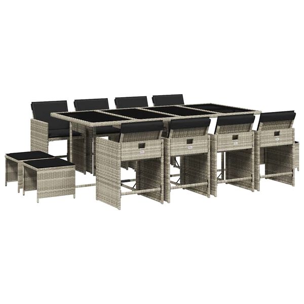 vidaXL 13-dielna z&aacute;hrad. jed&aacute;lensk&aacute; s&uacute;prava vank&uacute;&scaron; bledosiv&aacute; polyratan