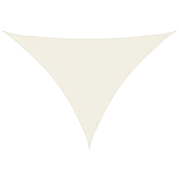 vidaXL Tieniaca plachta, oxford, trojuholníková 3x4x4 m, krémová
