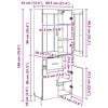 vidaXL Highboard Remeseln&yacute; dub 69,5 x 34 x 180 cm Kompozitn&eacute; drevo