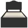vidaXL R&aacute;m postele Čierna 90 x 200 cm Mas&iacute;vne borovicov&eacute; drevo