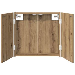vidaXL Skriňa na terč Dub artisan 56 x 12 x 53,5 cm Kompozitn&eacute; drevo