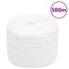 vidaXL Lodn&eacute; lano biele 8 mm 500 m polypropyl&eacute;n