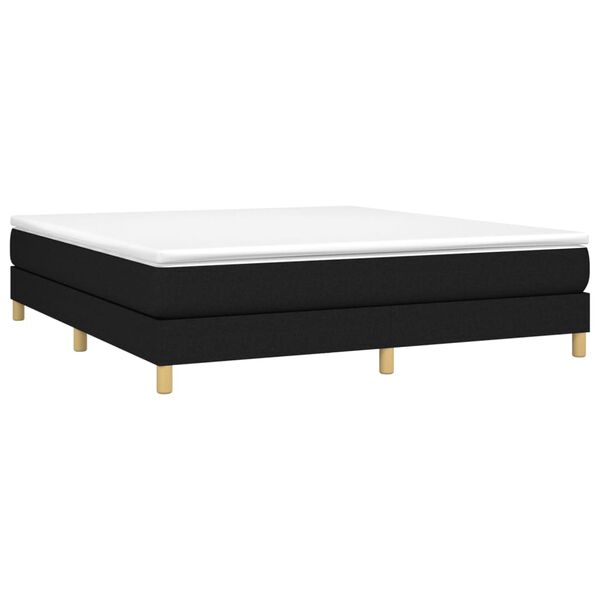 vidaXL Posteľn&yacute; r&aacute;m boxspring s matracom čierny 160x200 cm l&aacute;tka