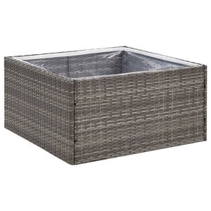 vidaXL Z&aacute;hradn&yacute; kvetin&aacute;č siv&yacute; 80x80x40 cm polyratanov&yacute;