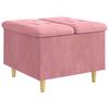 vidaXL Ottoman s &Uacute;ložn&yacute;m Priestorom Ružov&aacute; 60 x 60 x 45 cm Zamat
