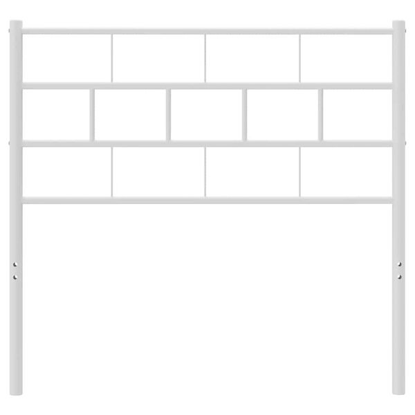 vidaXL Kovov&eacute; n&aacute;hradn&eacute; čelo postele biele 107 cm