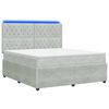 vidaXL LED boxspring posteľ s matracom Svetlosiv&aacute; 140 x 200 cm Zamat