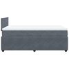 vidaXL Boxspring posteľ s matracom, tmavosivá 120x190 cm, zamat