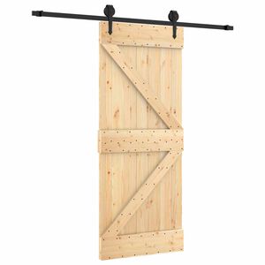 vidaXL Posuvn&eacute; dvere 85 x 210 cm Mas&iacute;vne borovicov&eacute; drevo (neupraven&eacute;)