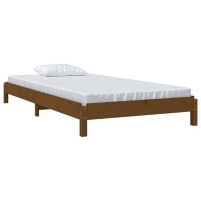vidaXL Stohovateľná posteľ medovohnedá 75x190 cm borovicový masív
