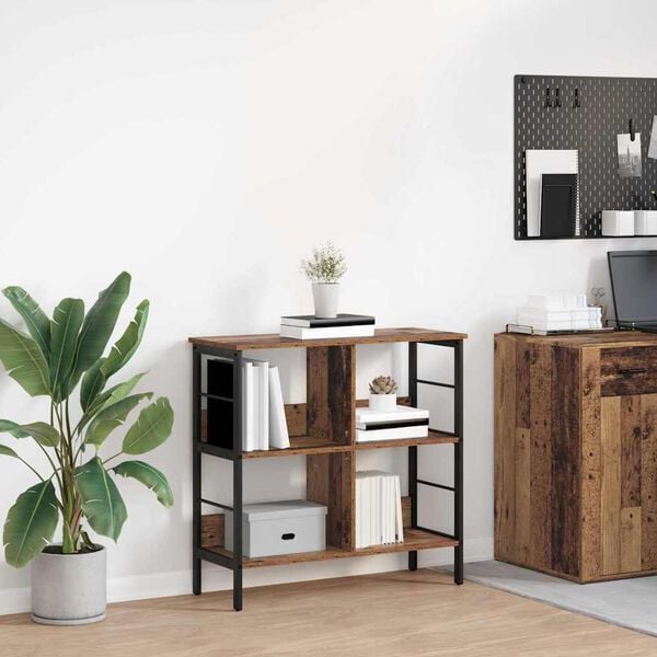 vidaXL Reg&aacute;l na knihy Star&eacute; drevo 82 x 32 x 79 cm Kompozitn&eacute; drevo