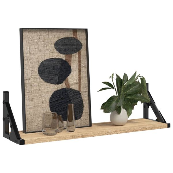 vidaXL Nástenné police 2 ks dub sonoma 60x15x15,5 cm