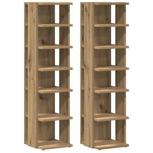 vidaXL Skrinky na top&aacute;nky 2 ks dub artisan 28x27x102 cm kompoz. drevo