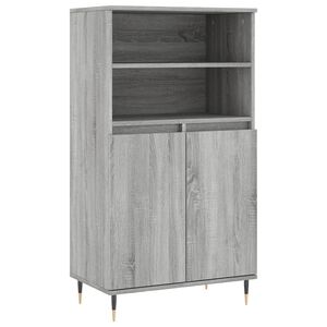 vidaXL Vysok&aacute; skrinka siv&yacute; dub sonoma 60x36x110 cm spracovan&eacute; drevo