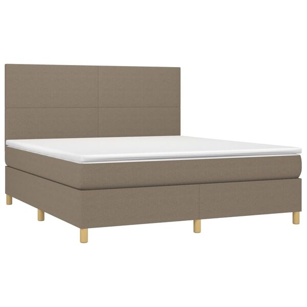vidaXL Posteľn&yacute; r&aacute;m boxspring s matracom sivohned 160x200 cm l&aacute;tka