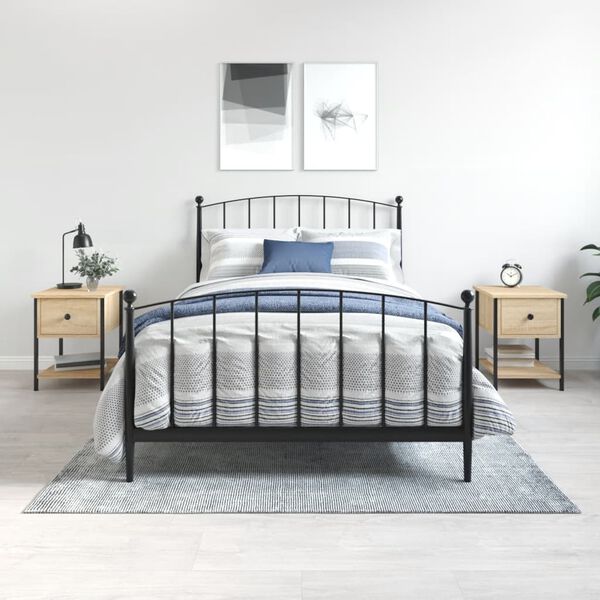 vidaXL Nočné stolíky 2 ks dub sonoma 34x35,5x45 cm kompozitné drevo