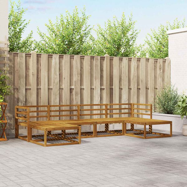 vidaXL Z&aacute;hradn&aacute; s&uacute;prava gaučov 6 pcs Pr&iacute;rodn&aacute; Pevn&eacute; ak&aacute;ciov&eacute; drevo