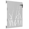 vidaXL Záhradná brána 85x125 cm, oceľ Corten, dizajn s trávou