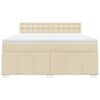 vidaXL Posteľn&yacute; r&aacute;m boxspring s matracom kr&eacute;mov&yacute; 180x200 cm l&aacute;tka