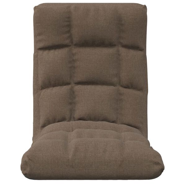 vidaXL Skladacia leňoška na podlahu sivohnedá látka