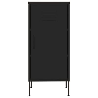 vidaXL Úložná skrinka čierna 42,5x35x101,5 cm oceľ