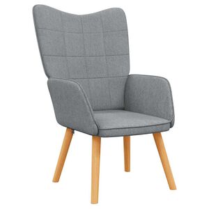 vidaXL Relaxačn&eacute; kreslo, svetlosiv&eacute;, l&aacute;tka