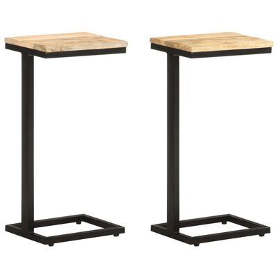 vidaXL Príručné stolíky 2 ks 31,5x24,5x64,5 cm surové mangové drevo