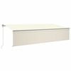 vidaXL Automatick&aacute; mark&iacute;za tienidlo&LED&senzor vetra 6x3 m kr&eacute;mov&aacute;