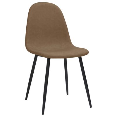 vidaXL Jedálenské stoličky 4 ks 45x53,5x83 cm, tmavohnedé, umelá koža