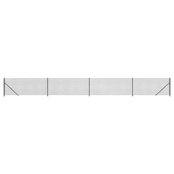 vidaXL Drôtený plot s prírubou antracitový 1x10 m
