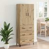 vidaXL Highboard Remeseln&yacute; dub 69,5 x 34 x 180 cm Kompozitn&eacute; drevo