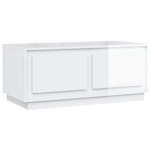 vidaXL Konferenčn&yacute; stol&iacute;k leskl&yacute; biely 102x50x44 cm spracovan&eacute; drevo